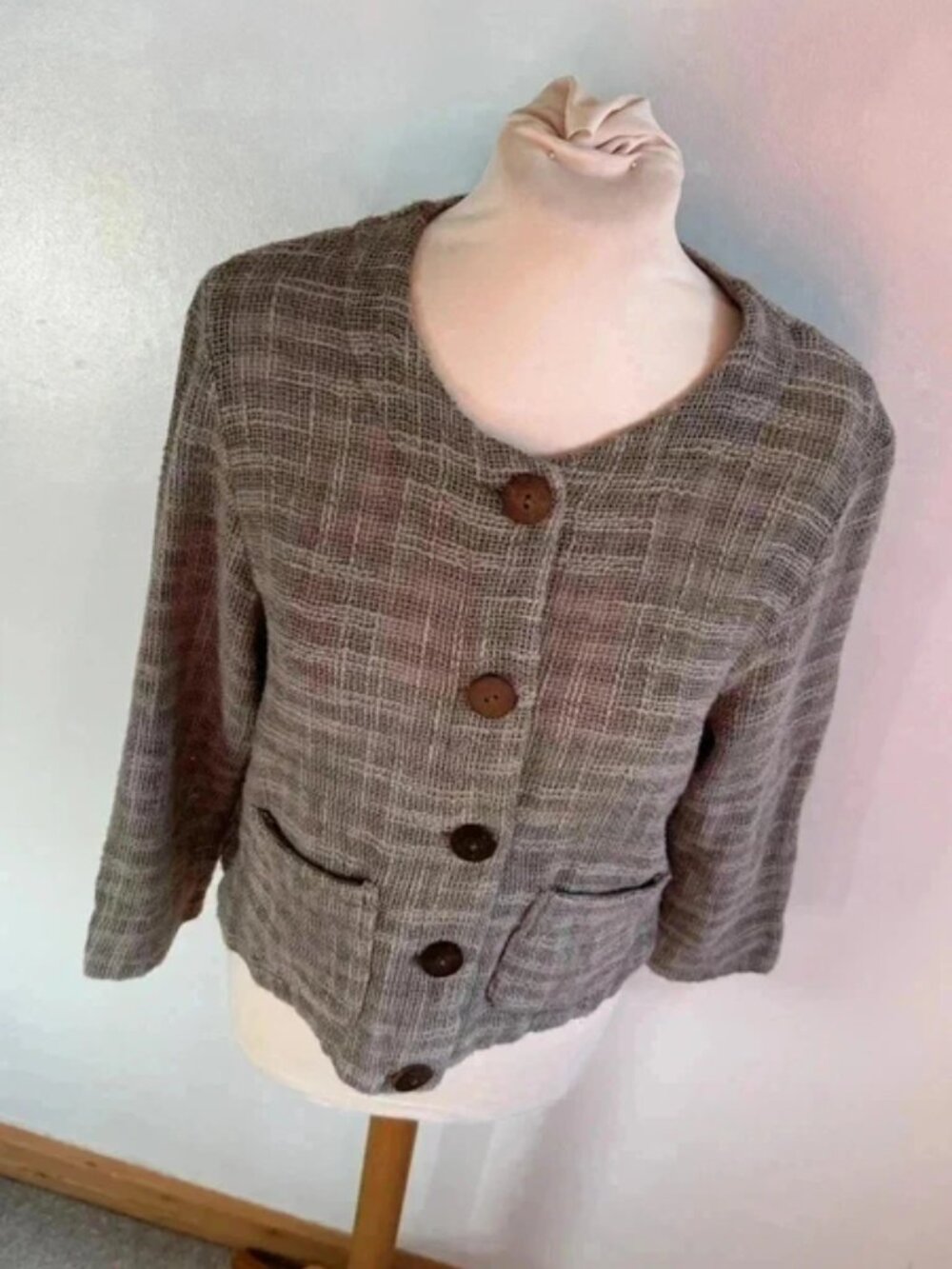 Viz A Viz cotton rich button through jacket / cardigan Size 8-10 - Picture 2 of 5